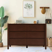 Red Barrel Studio Mid-Century Modern 6-Drawer Wood Dresser Cabinet