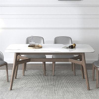 POWER HUT Nordic Rectangular Modern Simple Household Dining Table Sets
