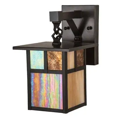 Handcrafted from solid brass this craftsman signature Outdoor Wall Lantern is inspired by the arts a...