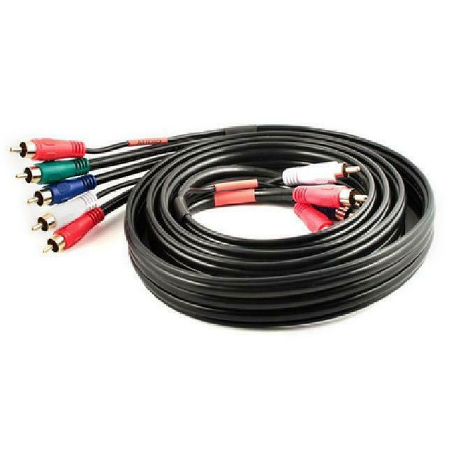 6 ft. 5-RCA (5-in-1) Component Video-Audio Coaxial Cable (RG-59 U) - Black in Video & TV Accessories - Image 3
