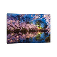 East Urban Home Takada Castle In Spring - Wrapped Canvas Print