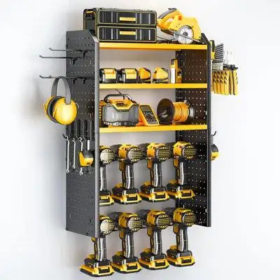 This tool organization and storage has a high capacity for all your tools! With two downside racks i...