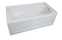 60 x 32 x 20 Acrylic Alcove Soaker Bathtub (Drain Assemble Avail. 4 Finish, 2 Style) (Apron Style) (Left / Right Drain)