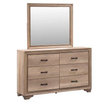 Liberty Furniture Sun Valley 6 Drawer 58" W Double Dresser with Mirror