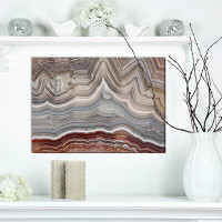 Made in Canada - East Urban Home Stone 'The Polished Cut of Agate' Graphic Art Print on Wrapped Canvas