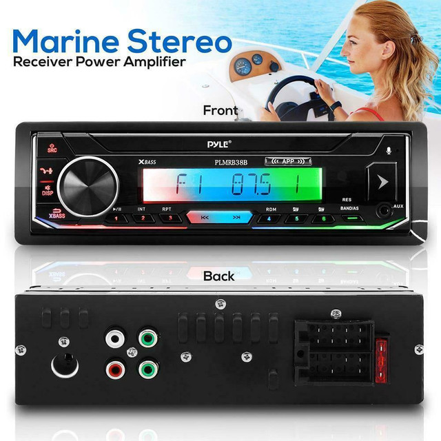PYLE BLUETOOTH RECEIVER FOR MUSIC STREAMING AND HANDS-FREE CALLING FROM YOUR BOAT - Only $69.95! in Boat Parts, Trailers & Accessories