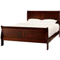 Red Barrel Studio Louis Philippe Style 1Pc Queen Size Sleigh Bed