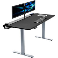 Vivo VIVO Electric x Desk Full Desk, Full Pad, Black Hidden Cable Tabletop