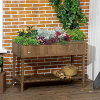 Planter Bed 43.25" x 18" x 30" Brown