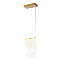 Mercer41 AN ACRYLIC CRUMBLED SHEET PENDANT LIGHT WITH GOLD HARDWARE