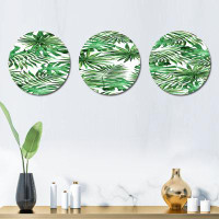 East Urban Home Leaves And Brunches Of Tropical Plants - Tropical Metal Wall Decor Set