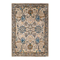 Isabelline Jeshon One-of-a-Kind Hand-Knotted New Age 4' x 5'1" Wool Area Rug in Brown/Ivory/Blue