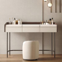 Hokku Designs 31.5"Beige Vanity Set with Flip-top LED Lighted Mirror