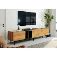Millwood Pines Modern TV Stand For 80'' TV With 3 Doors