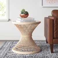Rosecliff Heights Aylon Rattan Pedestal End Table