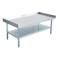 NEW STAINLESS STEEL TABLE WITH SIDE SPLASH GUARD