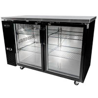 SABA Two Glass Door Back Bar Cooler Stainless Steel Undercounter Refrigerator