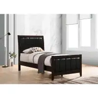 Latitude Run® Margonis Upholstered Bed Cappuccino and Black