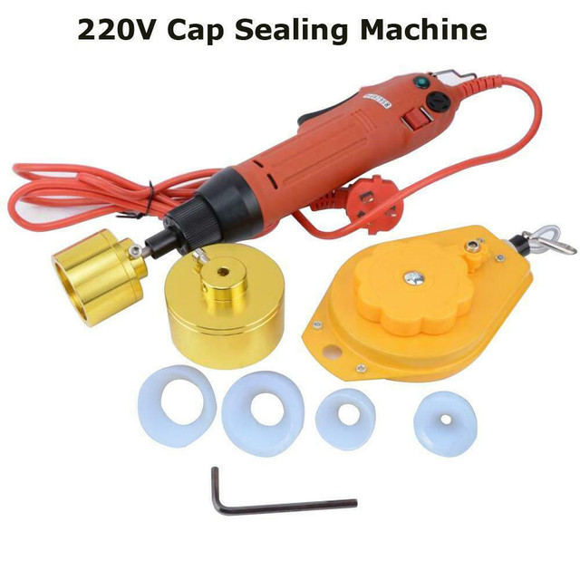 Electric Hand Held Bottle Capping Machine 220v+ Spring Balancer+ 4 Silicon Rubber Pad in Other Business & Industrial in City of Toronto