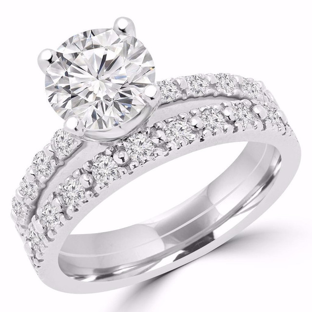 ENSEMBLE BAGUES DE MARIAGE À DIAMANTS 1.50 CARAT TOTAL / GOLD DIAMOND WEDDING SET 1.50 CTW in Jewellery & Watches in Ottawa / Gatineau Area - Image 3