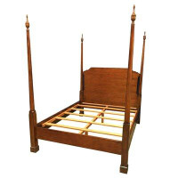 Leighton Hall Furniture Pencil Solid Wood Four Poster Bed