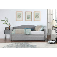 Alcott Hill Light Grey Upholstered Twin Daybed With Trundle, Elegant Space Saver For Any Room