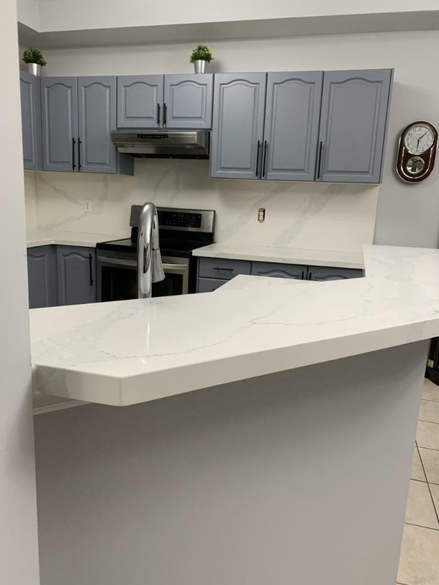 Kitchen countertop with full backsplash to get free sink   (647) 448 8536 in Cabinets & Countertops in Owen Sound - Image 2