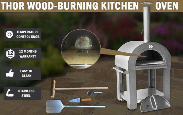 NEW WOOD FIRED STAINLESS STEEL PIZZA OVEN HP001S in Fireplace & Firewood in Alberta