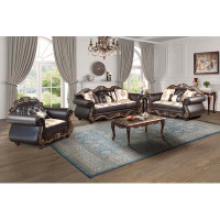 New Classic Maximus 3-Piece Polyester Fabric Sofa, Loveseat And Chair Set - Madeira