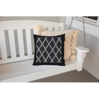 Union Rustic TRELLIS HARLEQUIN CHARCOAL Outdoor Pillow By Union Rustic