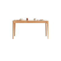 Corrigan Studio All solid wood dining table rectangular oak wood color