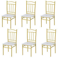 17 Stories Vintage 7-Piece Dining Room Table Set For 6, Rectangular Wood Kitchen Table And 6 High-Back Dinner Chairs (Br