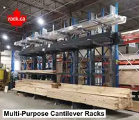 Structural Cantilever Racking IN STOCK - MADE IN CANADA - QUICK SHIP  - Industrial Storage Rack