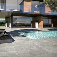2CM ThickTile Pavers, ColorBody™ Porcelain - Diplomacy - 24x24 &amp; 20x40  ( 2 Colors - Light or Dark Grey )