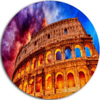 Design Art 'Colosseum Rome Italy' Photographic Print on Metal