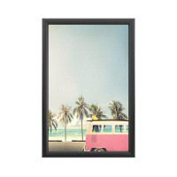 Dovecove Surf Bus Pink Fabrikken by Design Fabrikken - Picture Frame Print