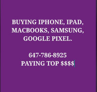 Buying new Iphones, Macbooks, Ipads, Samsung, Google pixel sealed/unsealed any carrier. Please contact me for the price