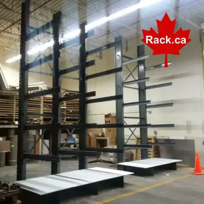 Large stock of in-house cantilever racking for quickship to Kitchener Area