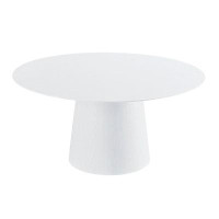 Orren Ellis Dombroski White Ash 62" Round Dining Table