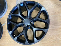 FOUR NEW 22 INCH GM SNOW FLAKE REPLICA WHEELS -- 6X139.7 MOUNTED WITH 285 / 45 R22 ANTARES SUMMER TIRES !