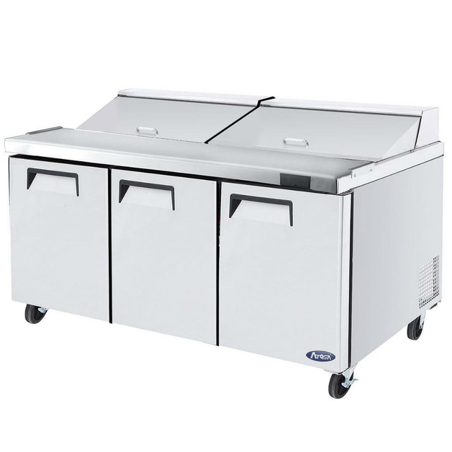 Atosa MSF8304GR 72 Inch Refrigerated Sandwich / Salad Prep Table – 3 Doors Stainless steel exterior &amp; interior in Other Business & Industrial in Ontario - Image 2