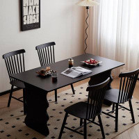 George Oliver All solid wood dining table modern simple home dining table rectangular large board table