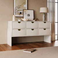 Latitude Run® Rubber Wood Venner Three-Drawer Dresser