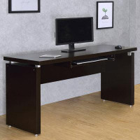 Latitude Run® Kierstynn Computer Desk with Keyboard Drawer Cappuccino