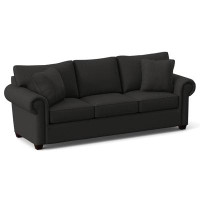 Edgecombe Furniture Grace 86" Round Arm Sofa with Reversible Cushions