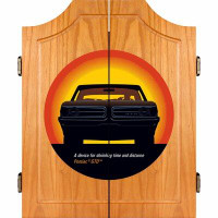 Trademark Global Pontiac GTO Time and Distance Dart Cabinet Set