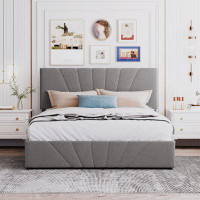 Latitude Run® Upholstered Platform Bed With A Hydraulic Storage System