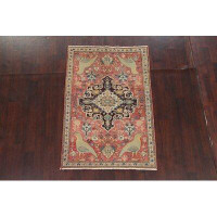 Isabelline Vegetable Dye Wool Kashan Persian Design Area Rug Hand-Knotted 4X6