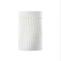Justice Design Group Ambiance - Small Cactus Cylinder Wall Sconce - Open Top/ Bottom - Dedicated LED