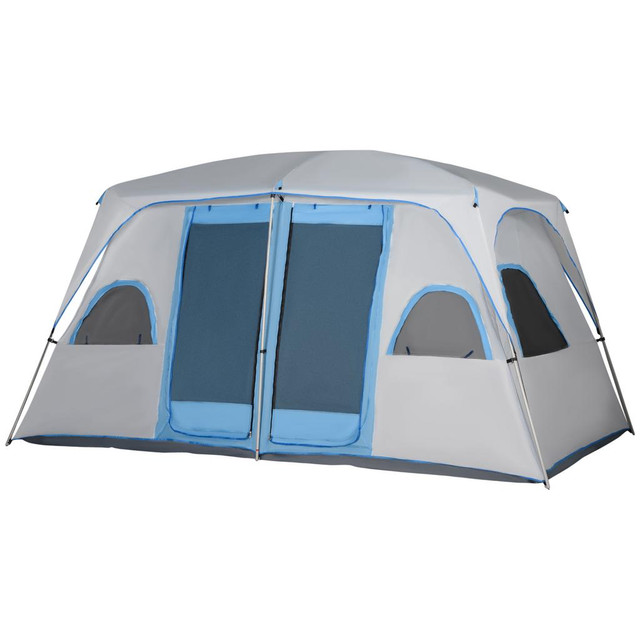 Camping Tent 13.1'L x 9'W x 6.9'H Grey in Fishing, Camping & Outdoors - Image 2